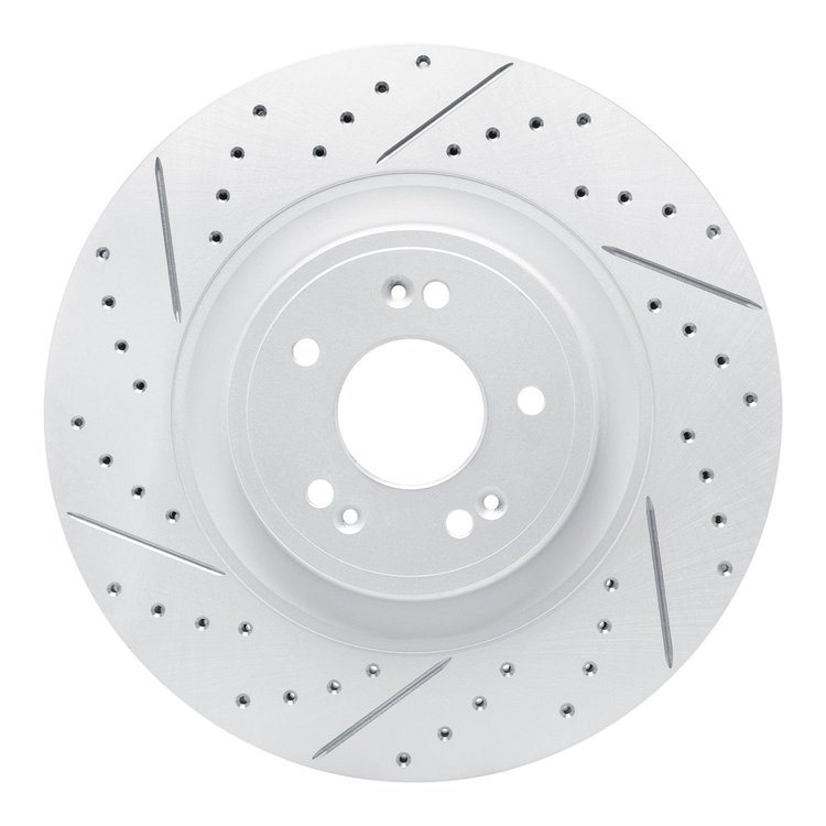 830-03057L Geoperformance Drilled/Slotted Brake Rotor, 2018-2020 Kia/Hyundai/Genesis, Position: Front Left
