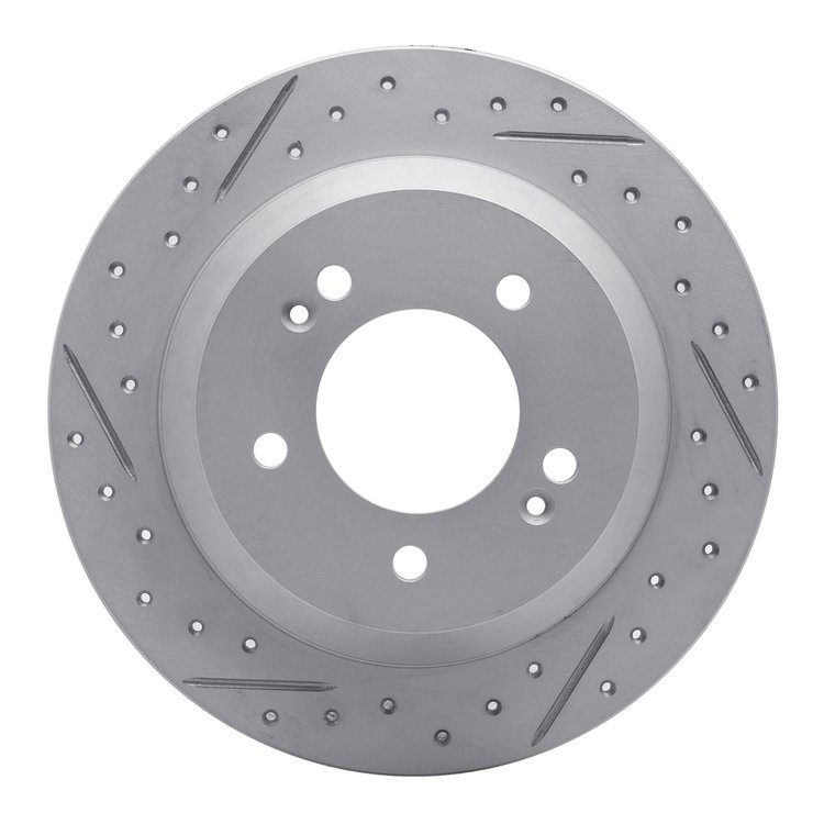 830-03059L Geoperformance Drilled/Slotted Brake Rotor, Fits Select Kia/Hyundai/Genesis, Position: Rear Left