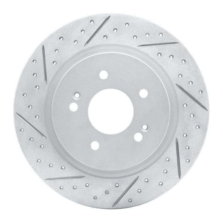 830-03060L Geoperformance Drilled/Slotted Brake Rotor, Fits Select Kia/Hyundai/Genesis, Position: Rear Left