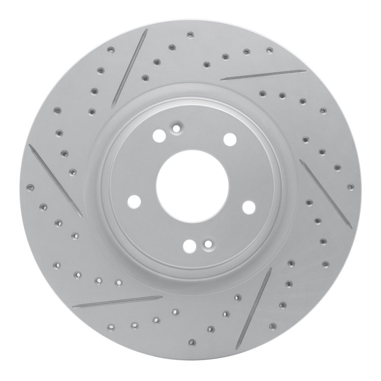 830-03064L Geoperformance Drilled/Slotted Brake Rotor, Fits Select Kia/Hyundai/Genesis, Position: Front Left