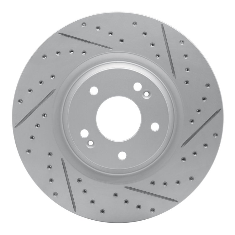 830-03064R Geoperformance Drilled/Slotted Brake Rotor, Fits Select Kia/Hyundai/Genesis, Position: Front Right
