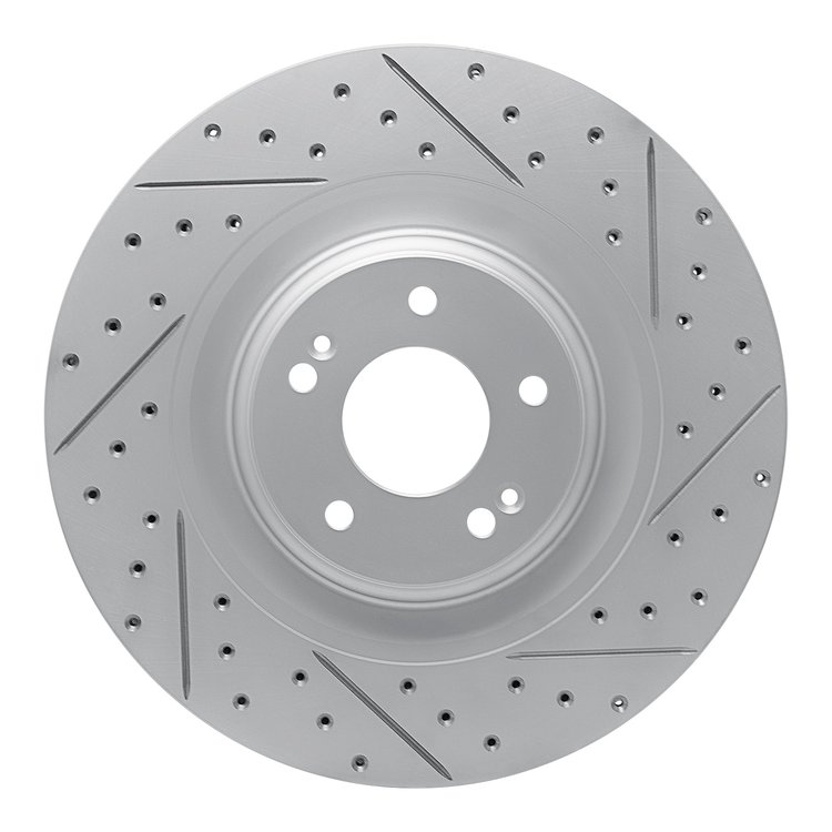 830-03070R Geoperformance Drilled/Slotted Brake Rotor, Fits Select Kia/Hyundai/Genesis, Position: Front Right