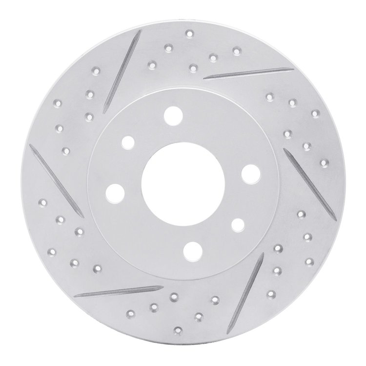 830-07001L Geoperformance Drilled/Slotted Brake Rotor, 2009-2019 Mopar, Position: Rear Left