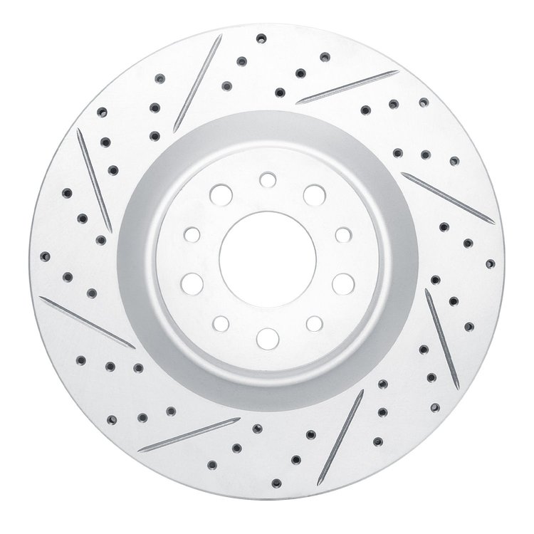 830-07006L Geoperformance Drilled/Slotted Brake Rotor, 2014-2019 Mopar, Position: Front Left