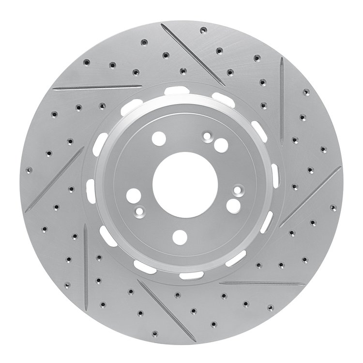 830-10006R Geoperformance Drilled/Slotted Brake Rotor, Fits Select Kia/Hyundai/Genesis, Position: Front Right