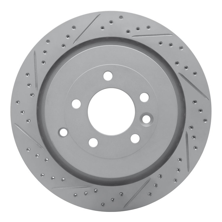 830-11010L Geoperformance Drilled/Slotted Brake Rotor, 2005-2016 Land Rover, Position: Rear Left