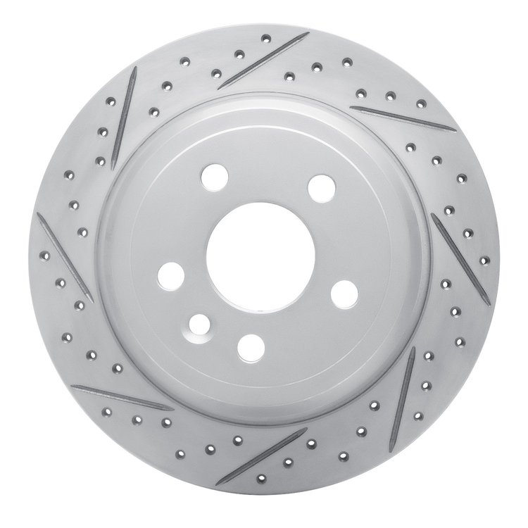 830-11024L Geoperformance Drilled/Slotted Brake Rotor, 2013-2015 Land Rover, Position: Rear Left