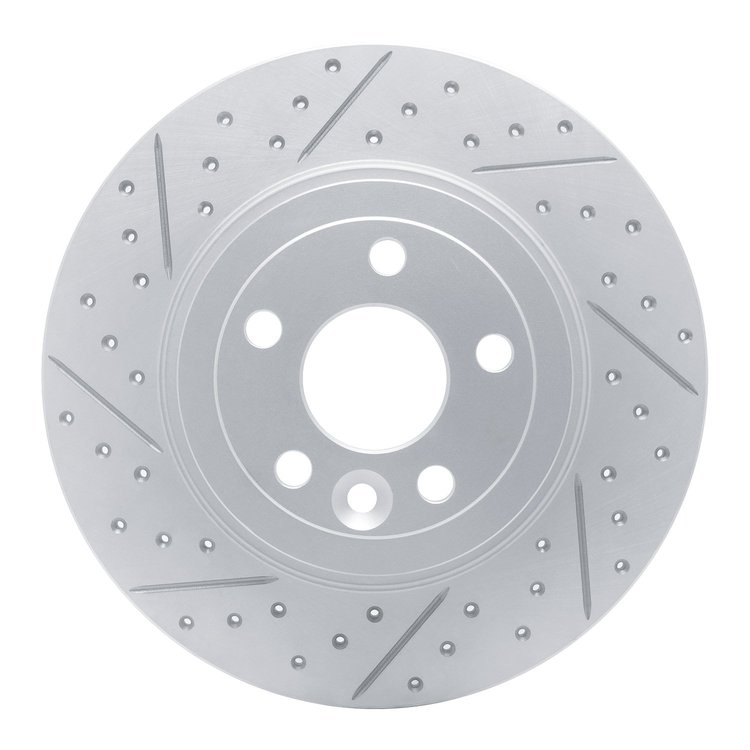 830-11028L Geoperformance Drilled/Slotted Brake Rotor, 2016-2019 Land Rover, Position: Rear Left
