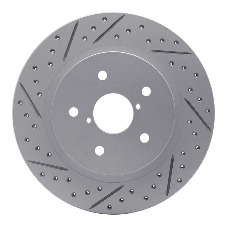 830-13028R Geoperformance Drilled/Slotted Brake Rotor, Fits Select Subaru, Position: Rear Right