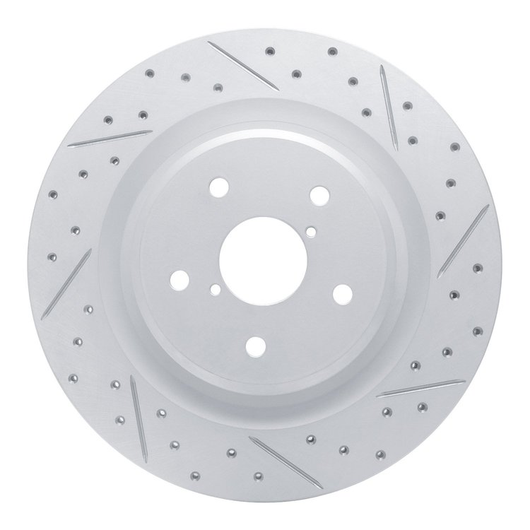830-13044R Geoperformance Drilled/Slotted Brake Rotor, Fits Select Subaru, Position: Rear Right