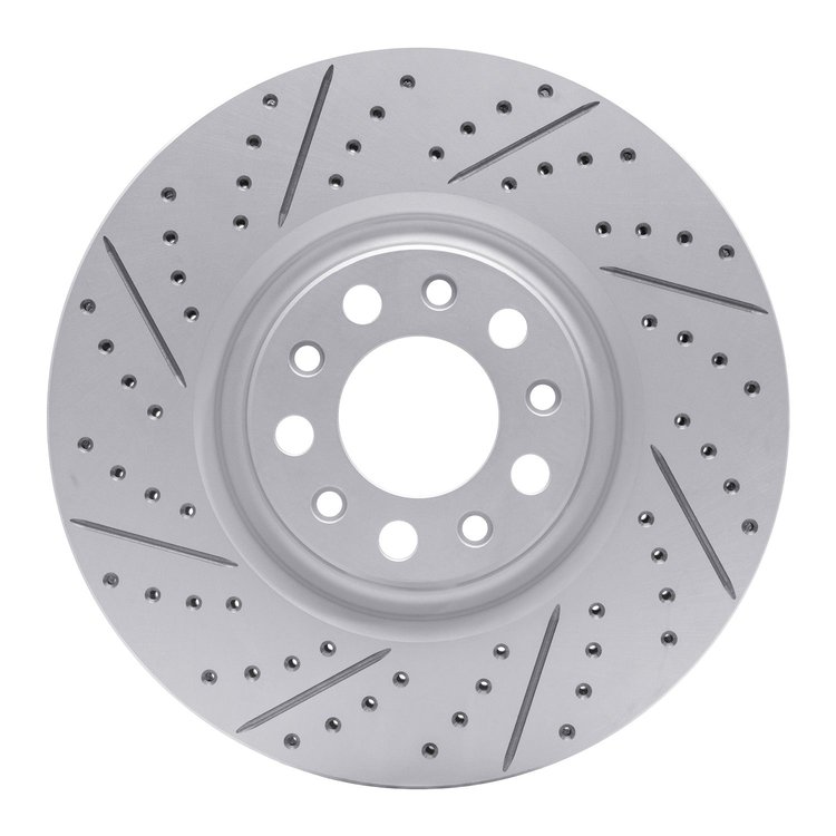 830-16012L Geoperformance Drilled/Slotted Brake Rotor, 2017-2021 Alfa Romeo, Position: Front Left