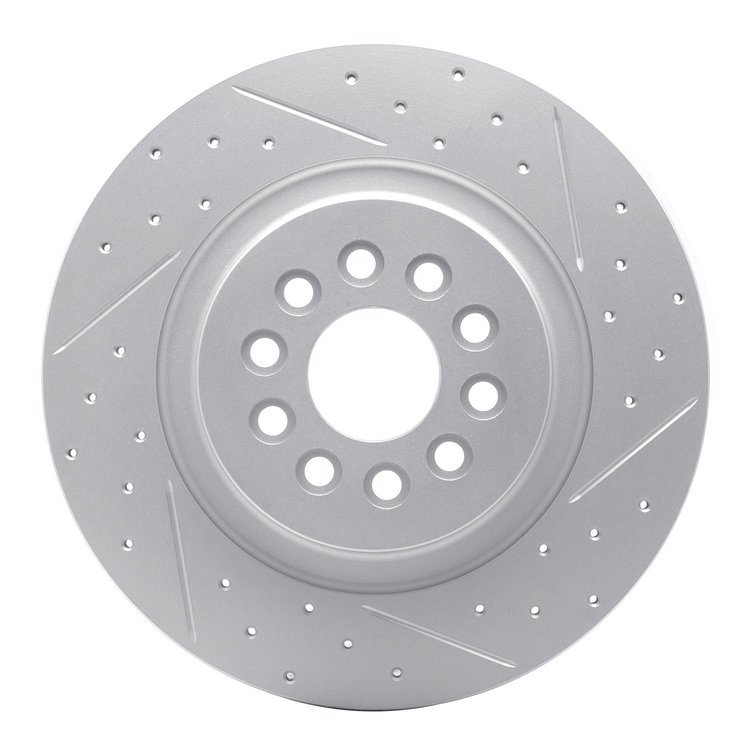 830-20015R Geoperformance Drilled/Slotted Brake Rotor, 2003-2005 Jaguar, Position: Rear Right