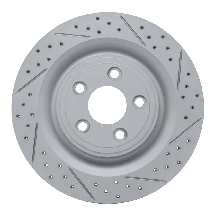 830-20018R Geoperformance Drilled/Slotted Brake Rotor, 2006-2015 Jaguar, Position: Rear Right