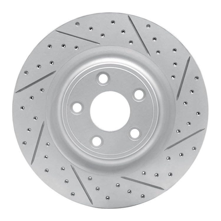 830-20028R Geoperformance Drilled/Slotted Brake Rotor, 2014-2021 Jaguar, Position: Rear Right