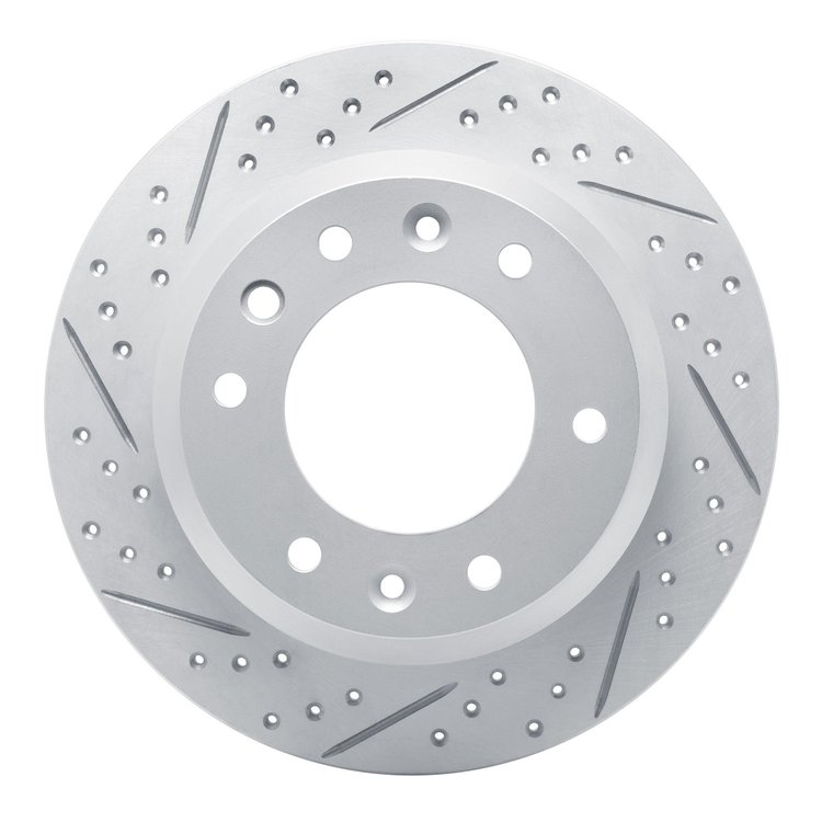 830-21024L Geoperformance Drilled/Slotted Brake Rotor, 2006-2014 Kia/Hyundai/Genesis, Position: Rear Left