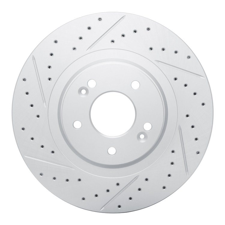 830-21030L Geoperformance Drilled/Slotted Brake Rotor, 2015-2020 Kia/Hyundai/Genesis, Position: Front Left
