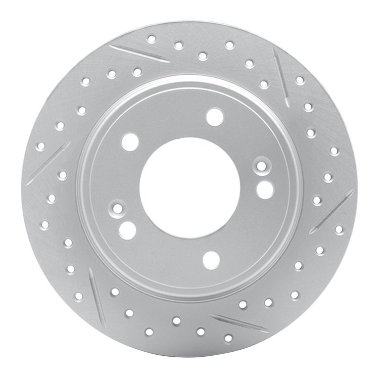830-21034R Geoperformance Drilled/Slotted Brake Rotor, Fits Select Kia/Hyundai/Genesis, Position: Rear Right