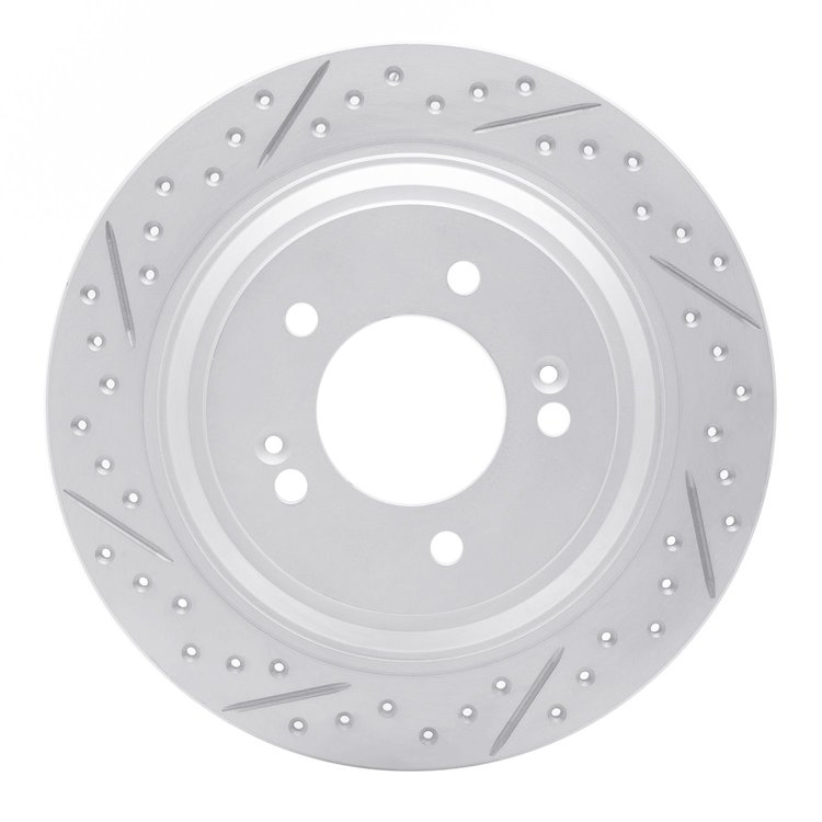830-21036L Geoperformance Drilled/Slotted Brake Rotor, Fits Select Kia/Hyundai/Genesis, Position: Rear Left