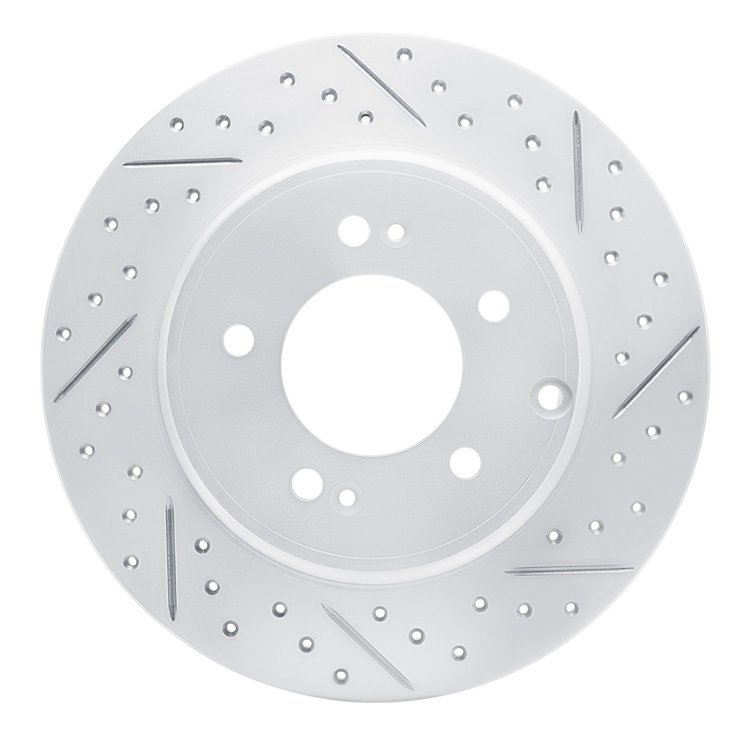 830-21037R Geoperformance Drilled/Slotted Brake Rotor, 2017-2019 Kia/Hyundai/Genesis, Position: Rear Right