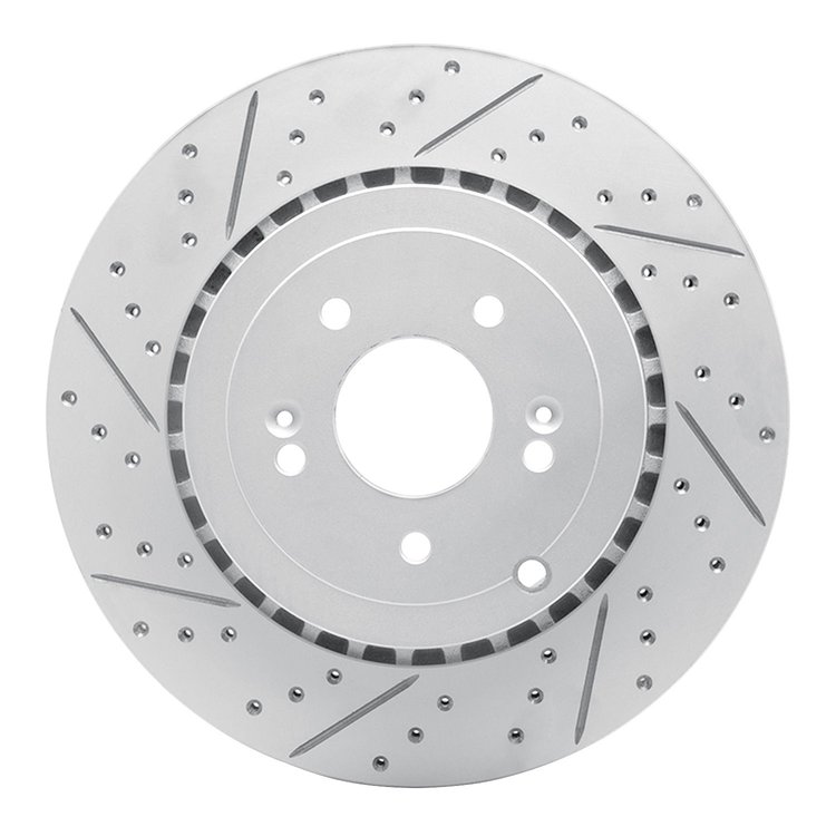 830-21039L Geoperformance Drilled/Slotted Brake Rotor, Fits Select Kia/Hyundai/Genesis, Position: Rear Left