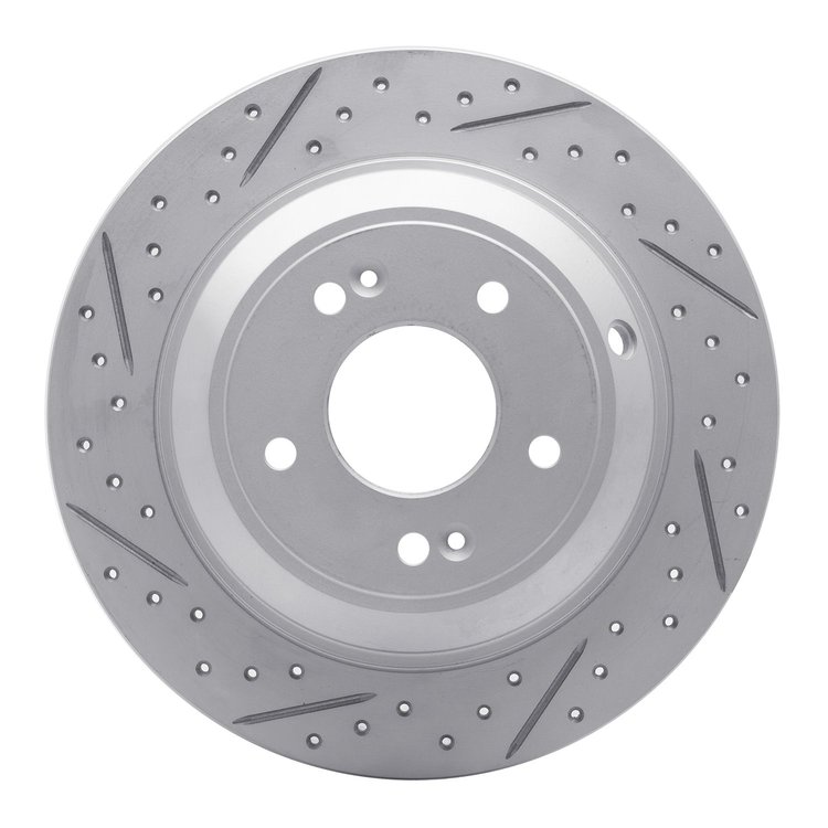 830-21041L Geoperformance Drilled/Slotted Brake Rotor, Fits Select Kia/Hyundai/Genesis, Position: Rear Left