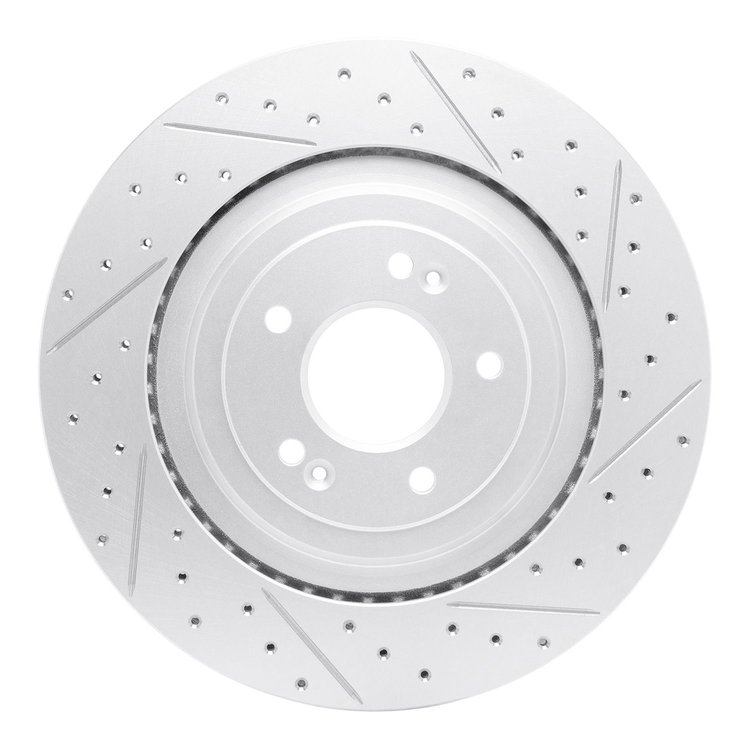830-21043R Geoperformance Drilled/Slotted Brake Rotor, Fits Select Kia/Hyundai/Genesis, Position: Rear Right