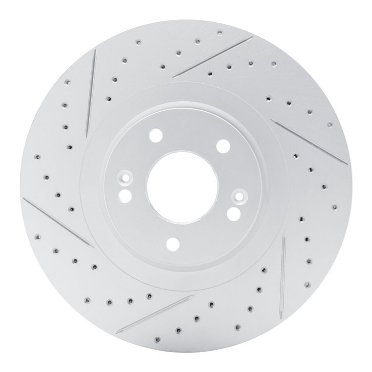 830-21044L Geoperformance Drilled/Slotted Brake Rotor, Fits Select Kia/Hyundai/Genesis, Position: Front Left