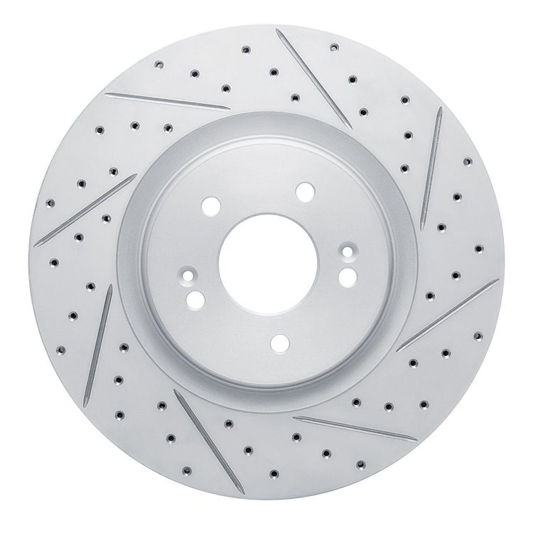 830-21048R Geoperformance Drilled/Slotted Brake Rotor, Fits Select Kia/Hyundai/Genesis, Position: Front Right