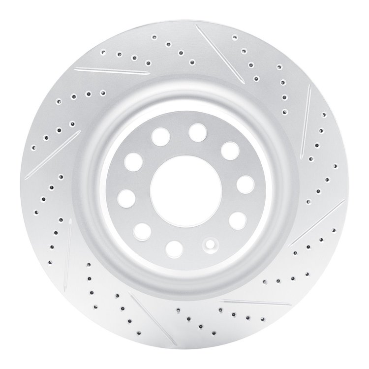 830-26006R Geoperformance Drilled/Slotted Brake Rotor, 2012-2021 Tesla, Position: Rear Right