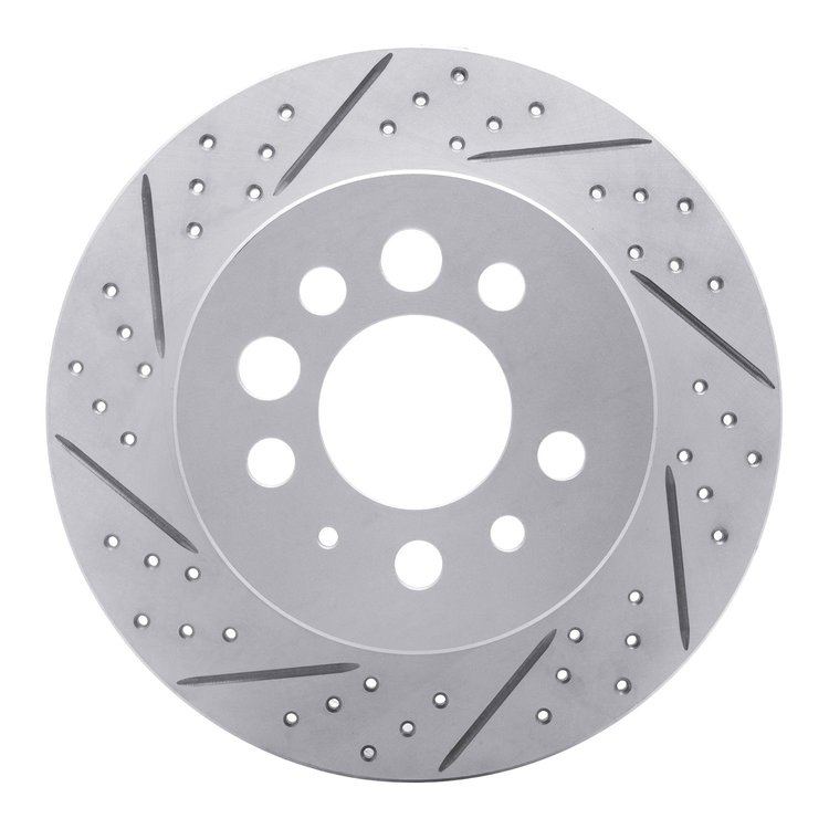 830-27006L Geoperformance Drilled/Slotted Brake Rotor, 1974-1997 Volvo, Position: Rear Left