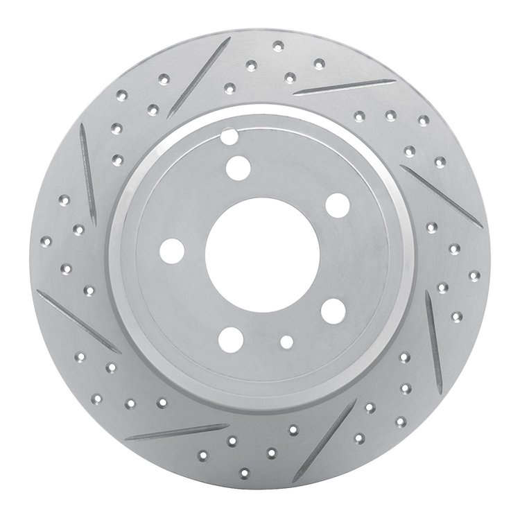 830-27019L Geoperformance Drilled/Slotted Brake Rotor, 1996-2004 Volvo, Position: Rear Left
