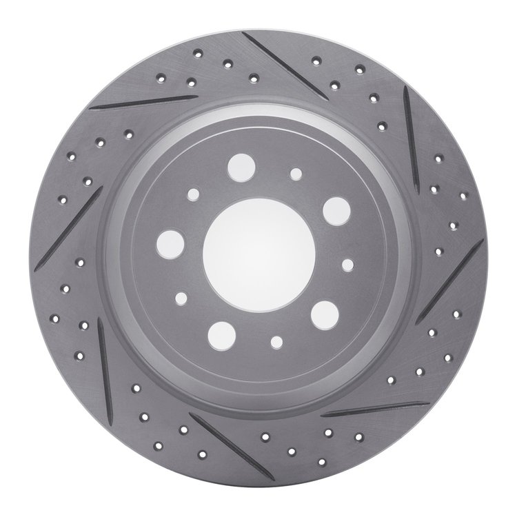 830-27024R Geoperformance Drilled/Slotted Brake Rotor, 1999-2009 Volvo, Position: Rear Right