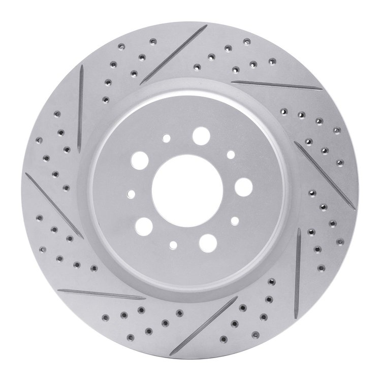 830-27032L Geoperformance Drilled/Slotted Brake Rotor, 2004-2007 Volvo, Position: Rear Left
