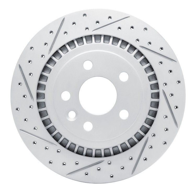 830-27044L Geoperformance Drilled/Slotted Brake Rotor, 2010-2017 Volvo, Position: Rear Left