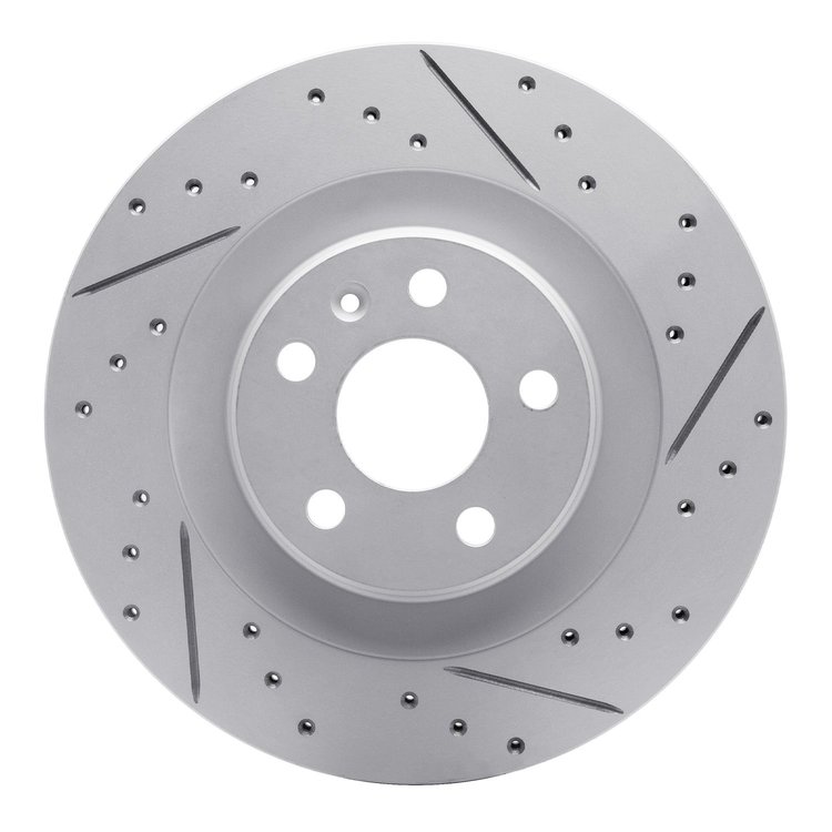 830-27052R Geoperformance Drilled/Slotted Brake Rotor, Fits Select Volvo, Position: Rear Right
