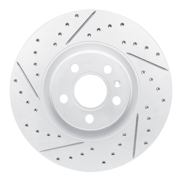 830-27059L Geoperformance Drilled/Slotted Brake Rotor, Fits Select Volvo, Position: Front Left