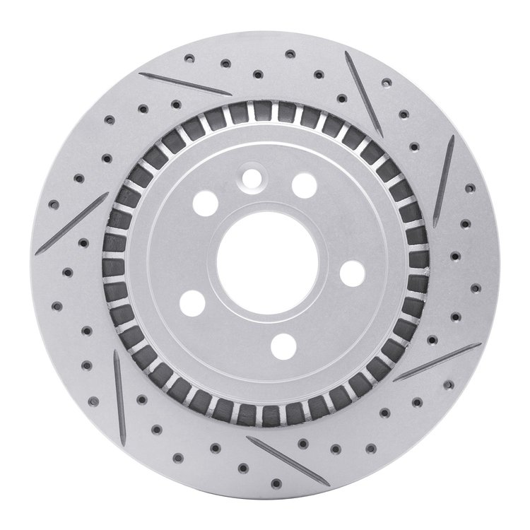 830-27060R Geoperformance Drilled/Slotted Brake Rotor, 2008-2018 Volvo, Position: Rear Right