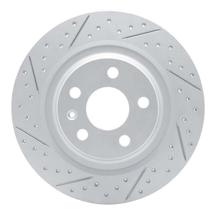 830-27061L Geoperformance Drilled/Slotted Brake Rotor, Fits Select Volvo, Position: Rear Left