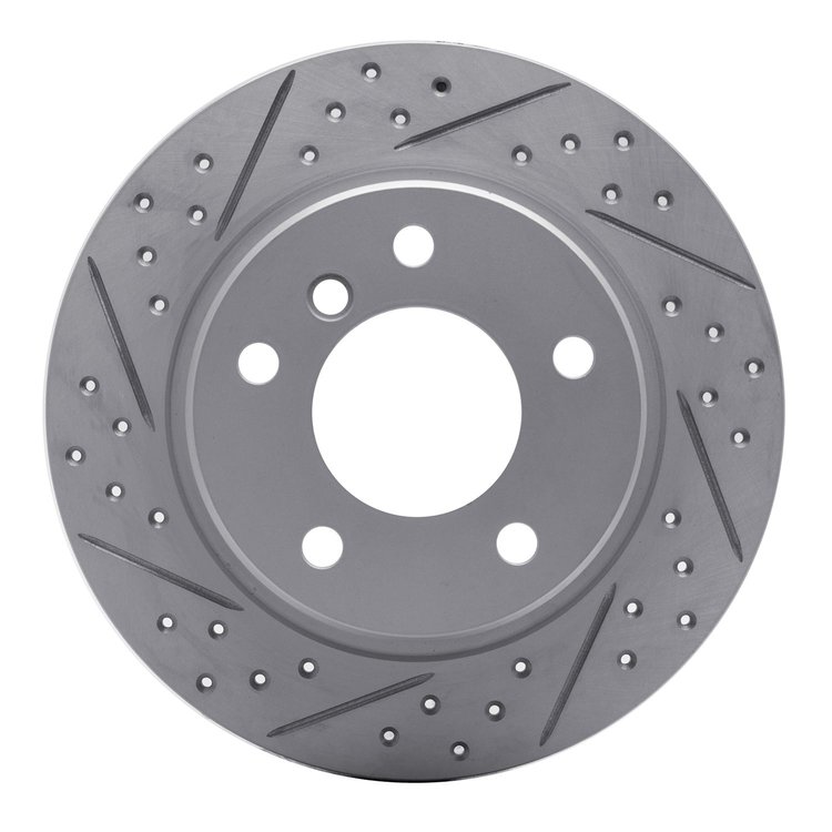 830-31028L Geoperformance Drilled/Slotted Brake Rotor, 1991-1999 BMW, Position: Rear Left