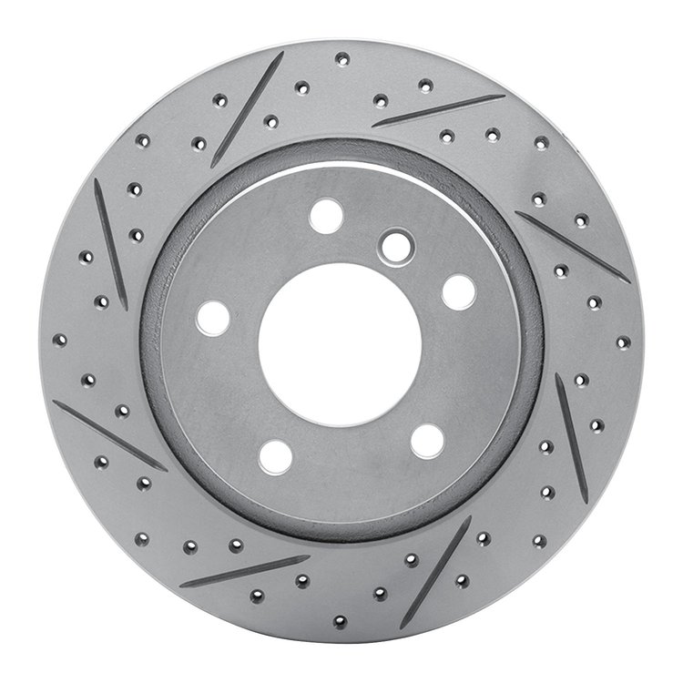830-31061L Geoperformance Drilled/Slotted Brake Rotor, 2003-2008 BMW, Position: Rear Left
