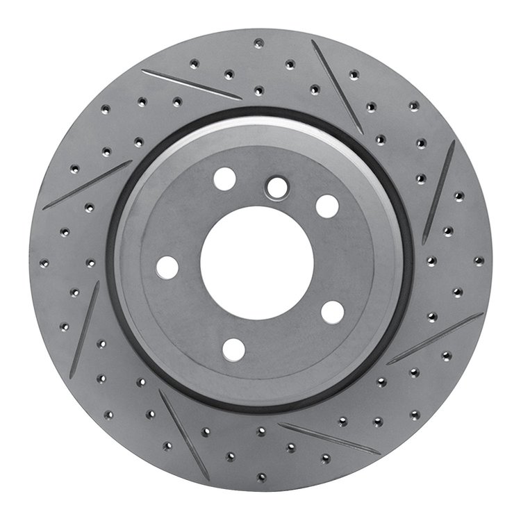 830-31066R Geoperformance Drilled/Slotted Brake Rotor, 2004-2010 BMW, Position: Rear Right
