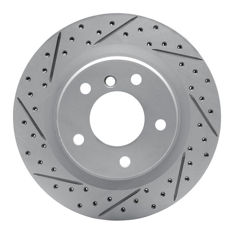 830-31068L Geoperformance Drilled/Slotted Brake Rotor, 2006-2013 BMW, Position: Rear Left