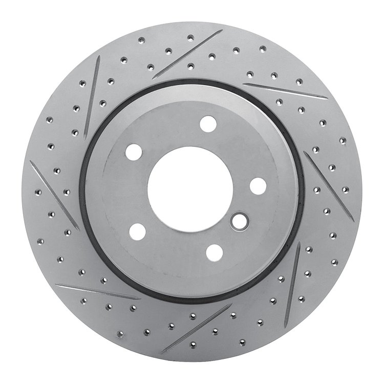 830-31075L Geoperformance Drilled/Slotted Brake Rotor, 2006-2010 BMW, Position: Rear Left