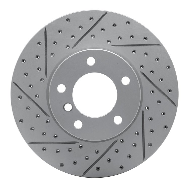 830-31089L Geoperformance Drilled/Slotted Brake Rotor, 2007-2021 BMW, Position: Front Left