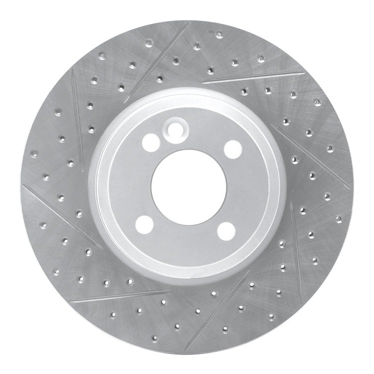 830-32002L Geoperformance Drilled/Slotted Brake Rotor, 2002-2006 Mini, Position: Front Left