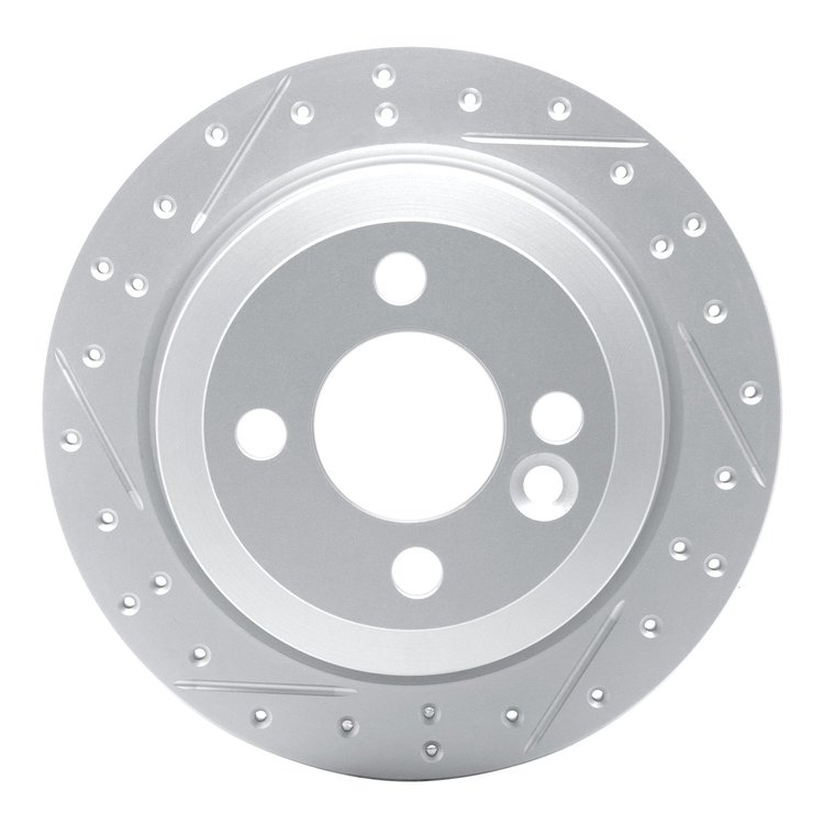 830-32003L Geoperformance Drilled/Slotted Brake Rotor, 2002-2015 Mini, Position: Rear Left