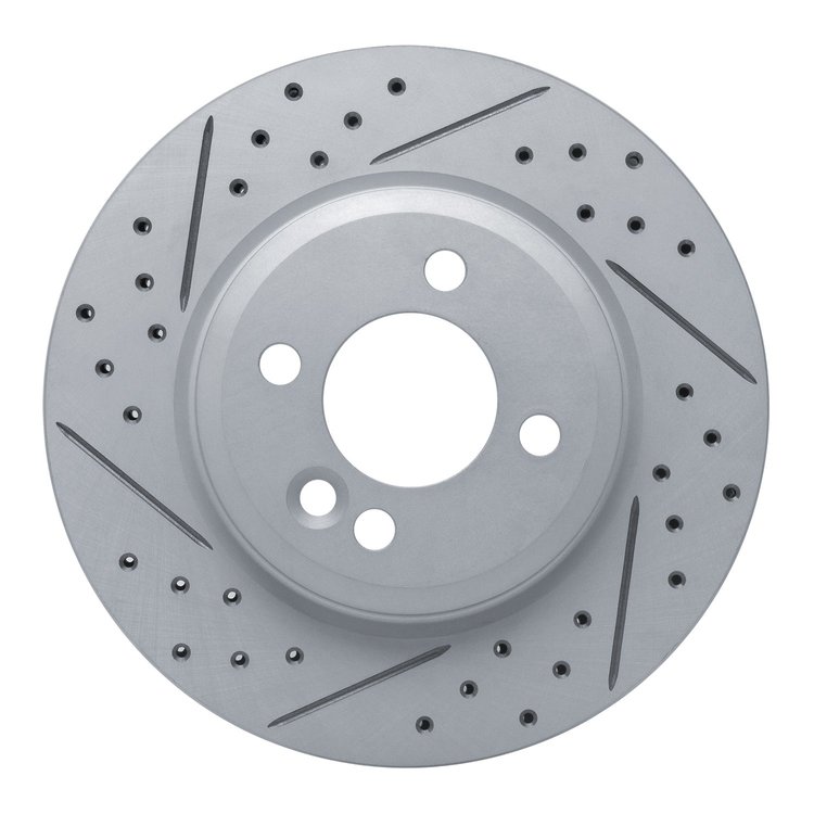 830-32004L Geoperformance Drilled/Slotted Brake Rotor, 2002-2008 Mini, Position: Front Left