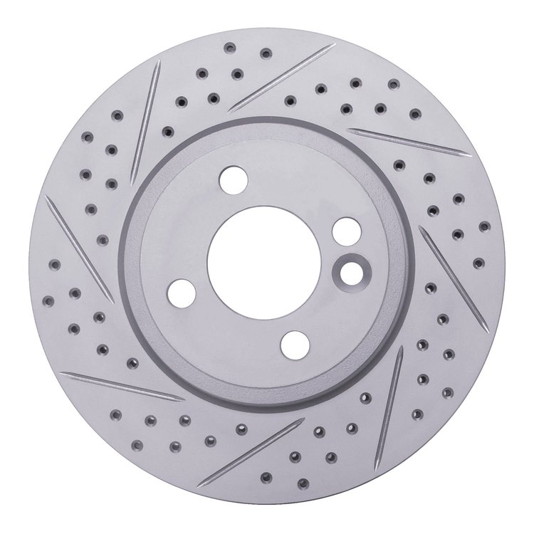 830-32005L Geoperformance Drilled/Slotted Brake Rotor, 2007-2015 Mini, Position: Front Left