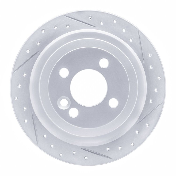 830-32007R Geoperformance Drilled/Slotted Brake Rotor, 2009-2014 Mini, Position: Rear Right