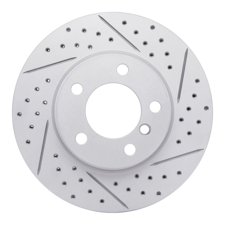 830-32009R Geoperformance Drilled/Slotted Brake Rotor, 2011-2016 Mini, Position: Front Right